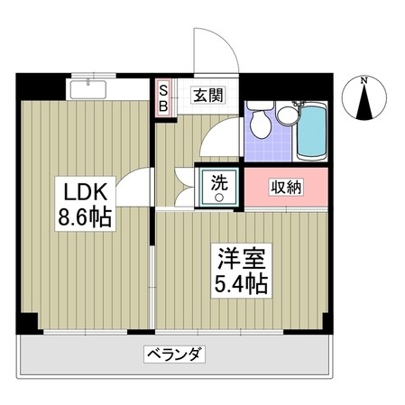 竹林マンションⅡの物件間取画像